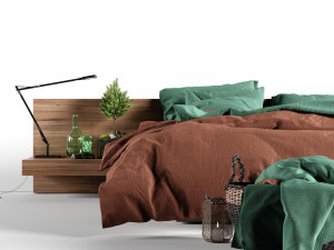 bedroom set loft 3D 모델