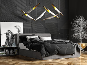 bedroom set modern Modelo 3D
