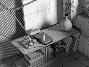 bedroom set modern Modelo 3D