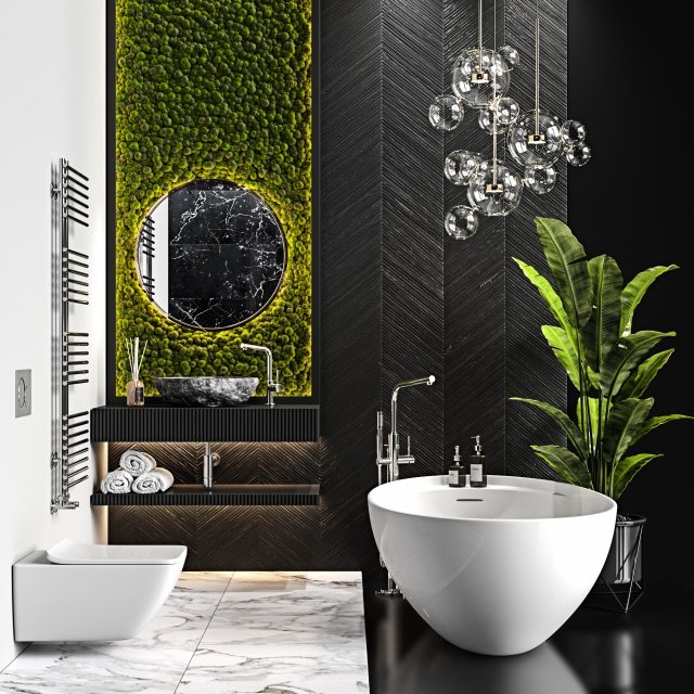 bathroom set 2 Modelo 3D .c4d .max .obj .3ds .fbx .stl .blend 