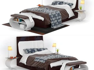 डबल बेड 3D मॉडल