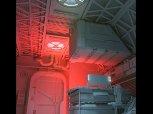 scifi interior Model 3D