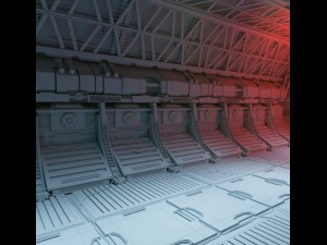 scifi interior Model 3D