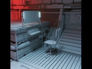 scifi interior Model 3D