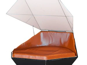 lettino prendisole-shell daybed fa Modello 3D