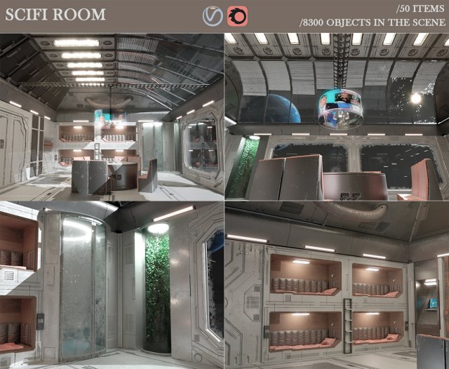 cifi room 3D Model .c4d .max .obj .3ds .fbx .stl .blend 