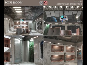 cifi room 3D मॉडल