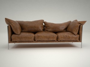 leather sofa Model 3D