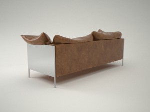leather sofa Model 3D