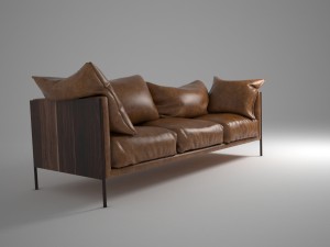 leather sofa Model 3D