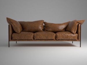 leather sofa Model 3D