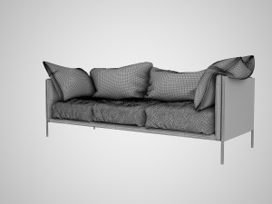 leather sofa Model 3D