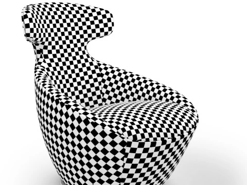 Roche Bobois - Edito Lounge Pivoting Armchair 3D Model