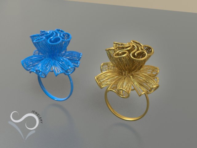 golden ring stl for 3d printing 3d print model 3D Print Model .c4d .max .obj .3ds .fbx .stl .blend 