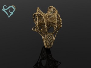 3d golden women ring 3D-Modell