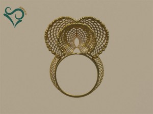 3d golden women ring 3D-Modell