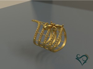golden ring 3d print model women ring 3D-printmodel