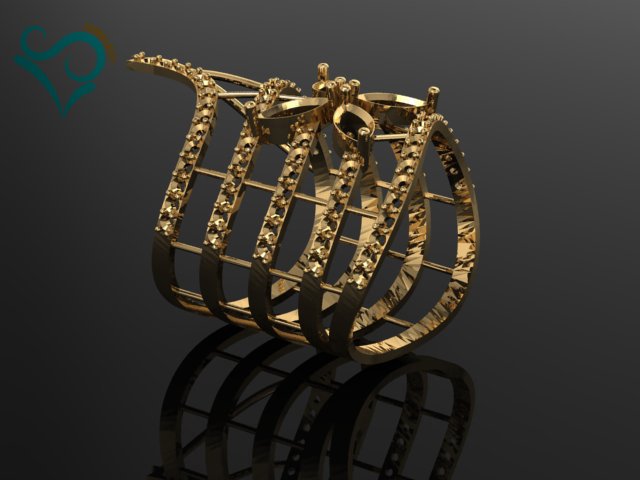golden ring 3d print model women ring 3D-printmodel .c4d .max .obj .3ds .fbx .stl .blend 