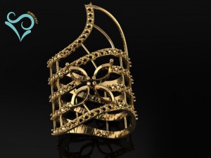 golden ring 3d print model women ring 3D-printmodel