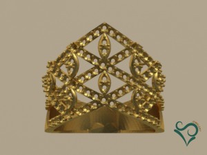 golden women ring 3d print model 3D Print Model