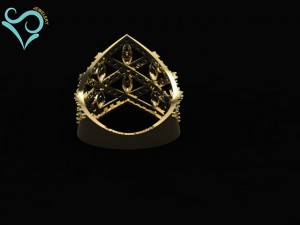 golden women ring 3d print model Modèles 3D en vedette