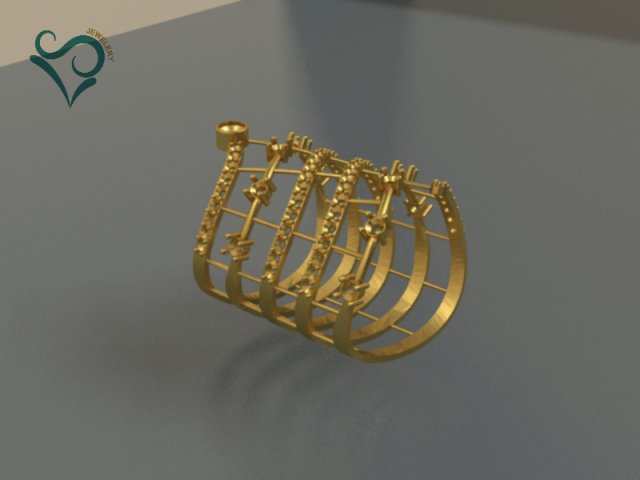 golden ring 3d print model 3D Baskı Modeli .c4d .max .obj .3ds .fbx .stl .blend 
