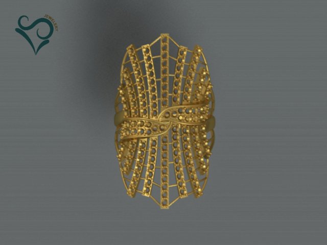 golden flower women ring 3D Print Model .c4d .max .obj .3ds .fbx .stl .blend 
