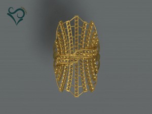 golden flower women ring 3D Принт Модель