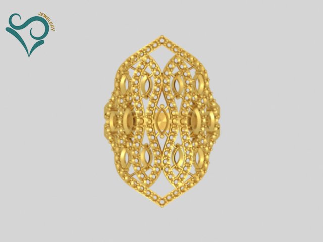 golden ring 3d print model Modelo de Impressão 3D .c4d .max .obj .3ds .fbx .stl .blend