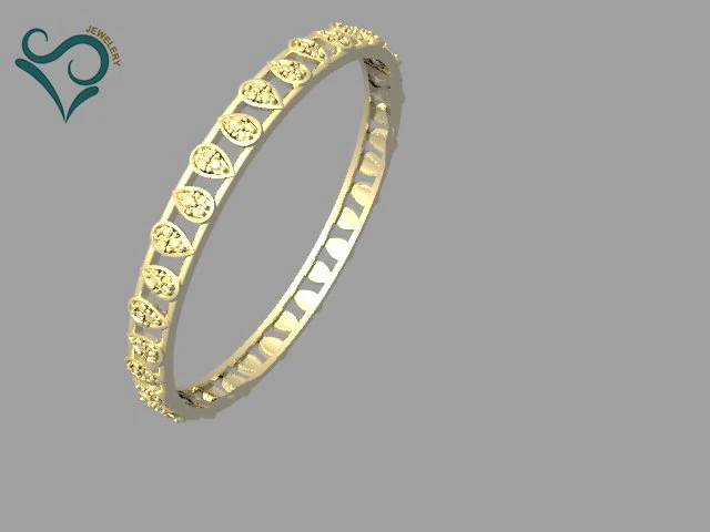 golden bracelets 3d print model 3D Print Model .c4d .max .obj .3ds .fbx .stl .blend 