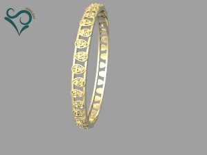 golden bracelets 3d print model Model do druku 3D