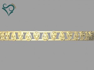 golden bracelets 3d print model Model do druku 3D