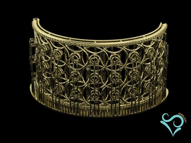 golden bracelets 3d print model 3D Print Model .c4d .max .obj .3ds .fbx .stl .blend 