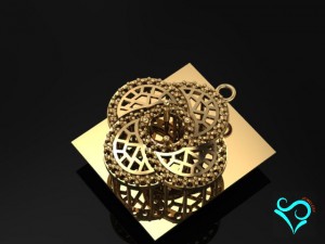 golden pendant 3d print model Model Cetak 3D