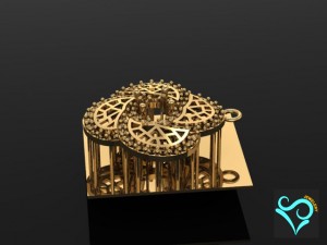 golden pendant 3d print model Model Cetak 3D