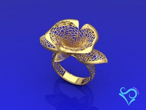 golden ring stl for 3d printing 3d print model Modelo de Impressão 3D