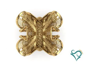 golden flower ring 3d print model 3D Print Model