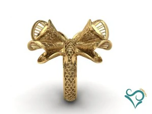 golden flower ring 3d print model 3D Print Model
