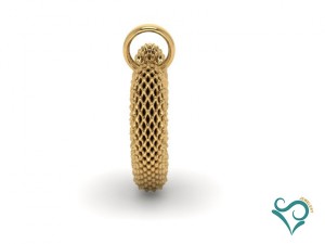 heart golden pendant 3d print model 3D Print Model