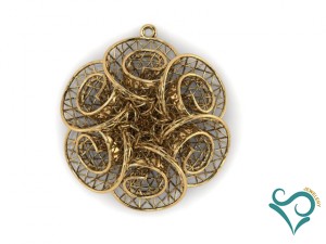 golden flower pendant 3d print model 3D Print Model