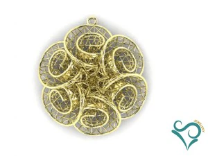 golden flower pendant 3d print model 3D Print Model