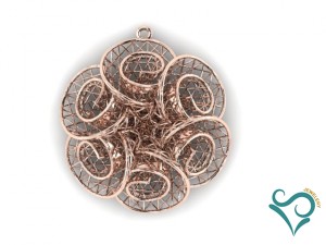 golden flower pendant 3d print model Modèles 3D en vedette