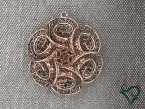 golden flower pendant 3d print model Modèles 3D en vedette