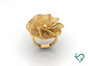 gold ring and earing printable model 3d print model 3D Print Model