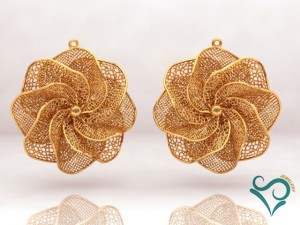 gold ring and earing printable model 3d print model 3D 打印模型
