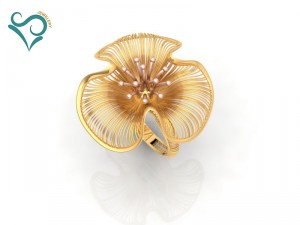 gold earrings and ring wedding jewellry 3d printable 3D-Druckmodell