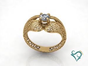 diamond gold ring 3d printable jewel 3D प्रिंट मॉडल