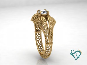 diamond gold ring 3d printable jewel 3D प्रिंट मॉडल