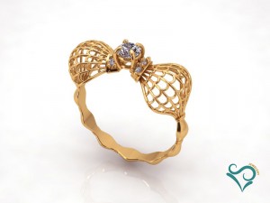 diamond gold ring gemstone printable jewelry 3D Print Model