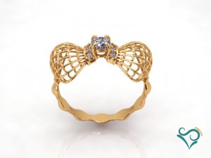 diamond gold ring gemstone printable jewelry 3D-printmodel